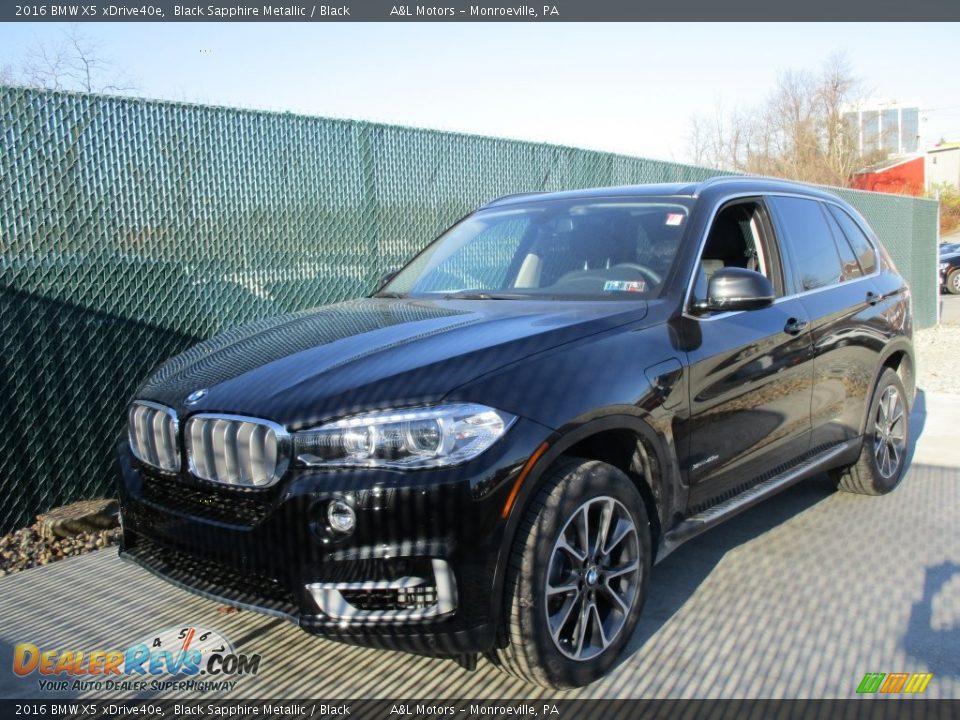 2016 BMW X5 xDrive40e Black Sapphire Metallic / Black Photo #7