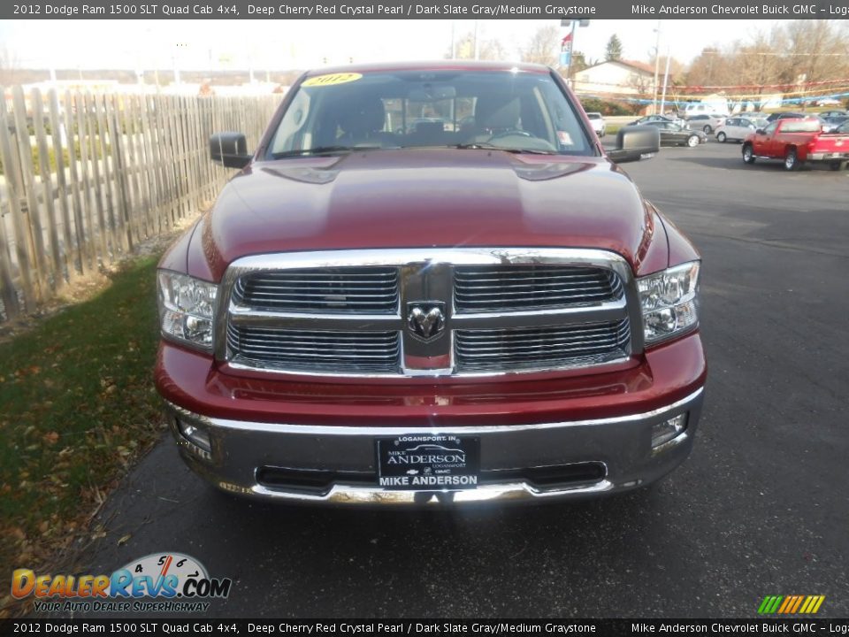 2012 Dodge Ram 1500 SLT Quad Cab 4x4 Deep Cherry Red Crystal Pearl / Dark Slate Gray/Medium Graystone Photo #2