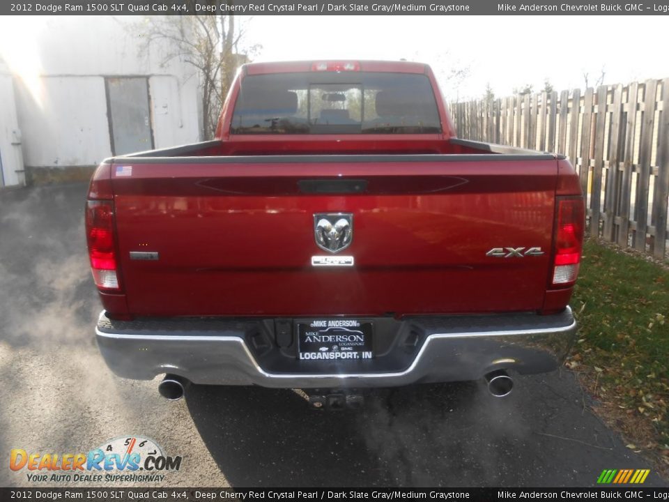 2012 Dodge Ram 1500 SLT Quad Cab 4x4 Deep Cherry Red Crystal Pearl / Dark Slate Gray/Medium Graystone Photo #5