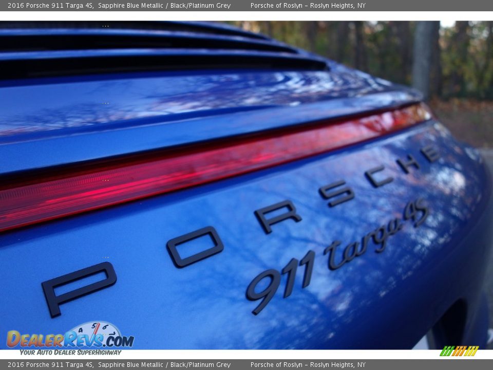 2016 Porsche 911 Targa 4S Sapphire Blue Metallic / Black/Platinum Grey Photo #11