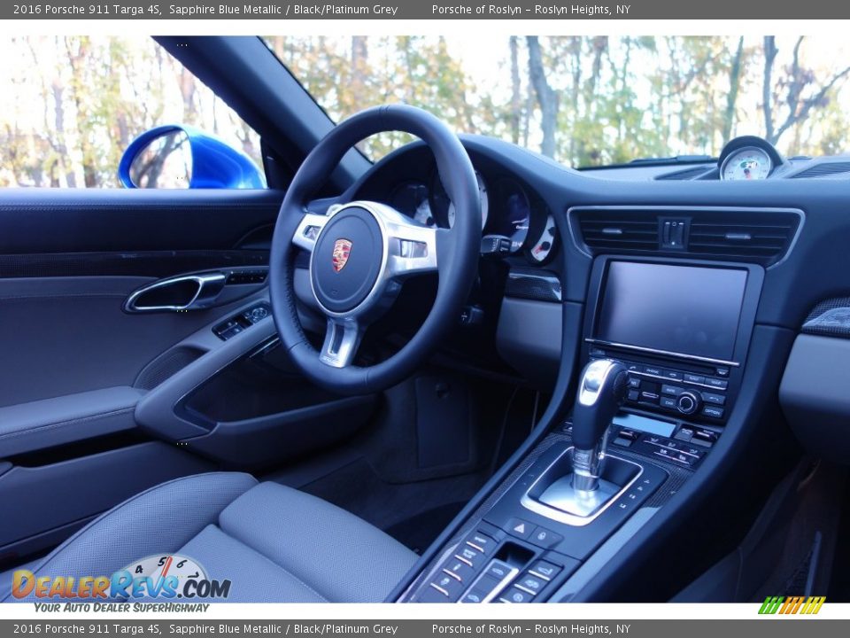 2016 Porsche 911 Targa 4S Sapphire Blue Metallic / Black/Platinum Grey Photo #20