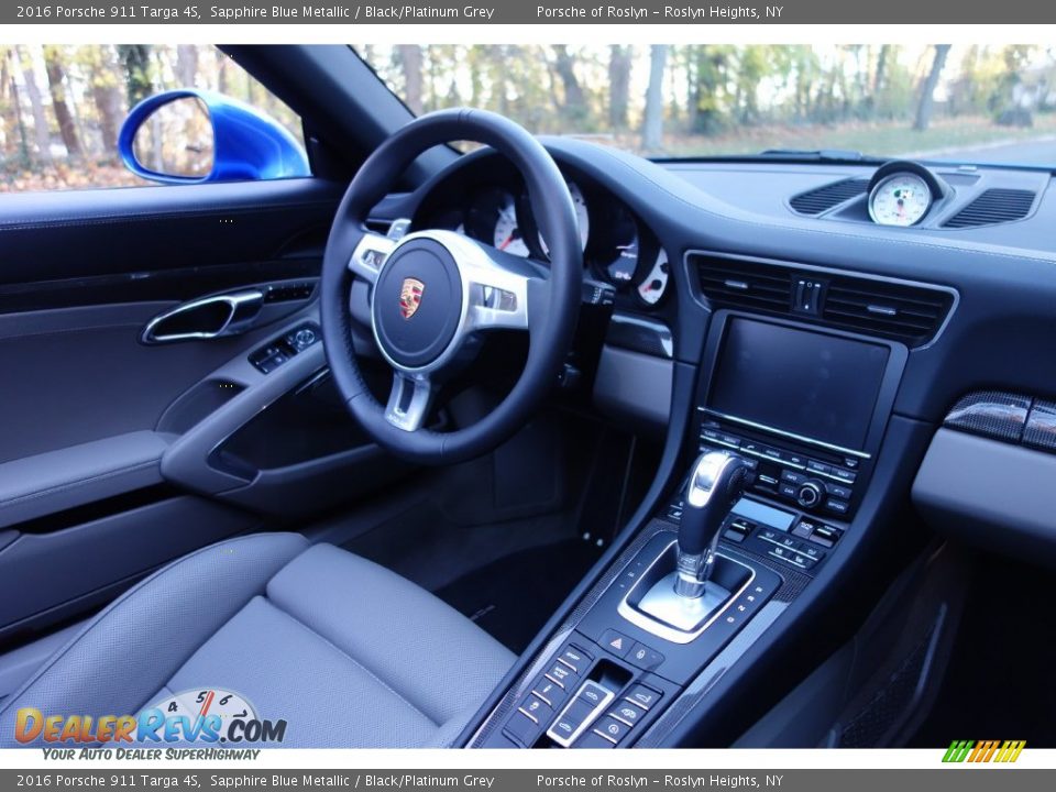 2016 Porsche 911 Targa 4S Sapphire Blue Metallic / Black/Platinum Grey Photo #21