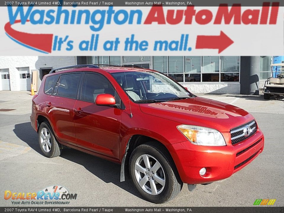 2007 Toyota RAV4 Limited 4WD Barcelona Red Pearl / Taupe Photo #1