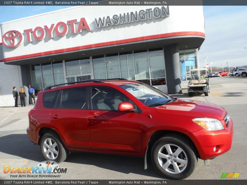 2007 Toyota RAV4 Limited 4WD Barcelona Red Pearl / Taupe Photo #2