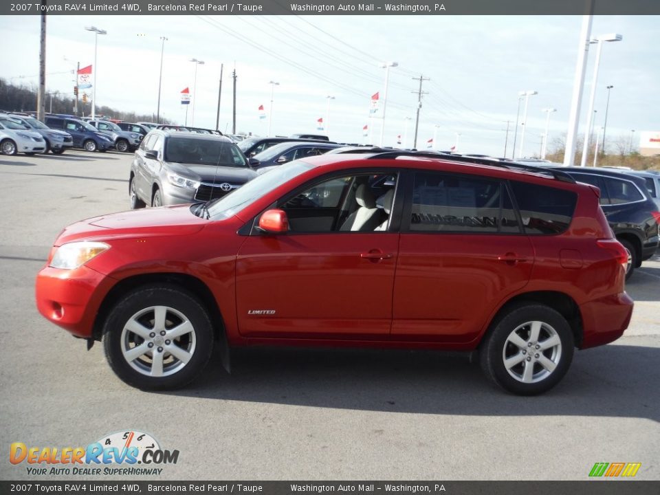 2007 Toyota RAV4 Limited 4WD Barcelona Red Pearl / Taupe Photo #5