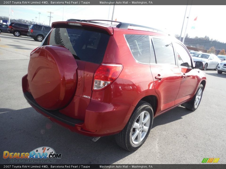 2007 Toyota RAV4 Limited 4WD Barcelona Red Pearl / Taupe Photo #9