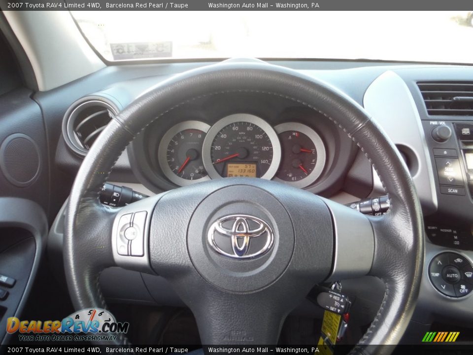 2007 Toyota RAV4 Limited 4WD Barcelona Red Pearl / Taupe Photo #16