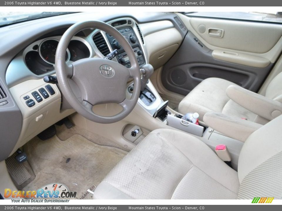 2006 Toyota Highlander V6 4WD Bluestone Metallic / Ivory Beige Photo #7