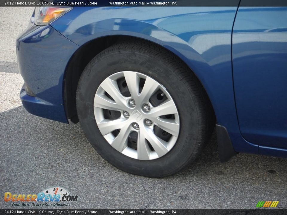 2012 Honda Civic LX Coupe Dyno Blue Pearl / Stone Photo #6