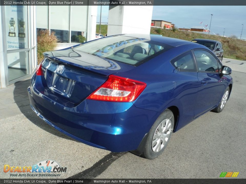 2012 Honda Civic LX Coupe Dyno Blue Pearl / Stone Photo #9