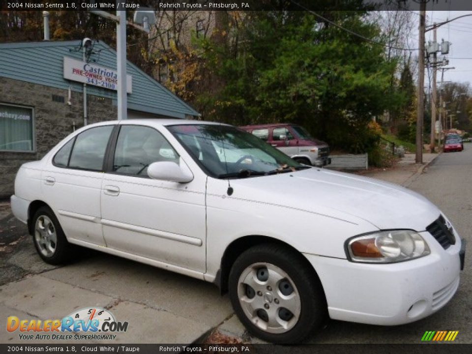 2004 Nissan Sentra 1.8 Cloud White / Taupe Photo #1