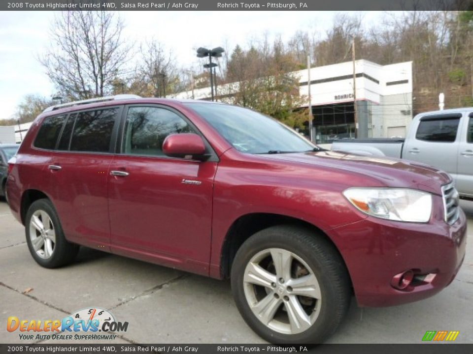 2008 Toyota Highlander Limited 4WD Salsa Red Pearl / Ash Gray Photo #1