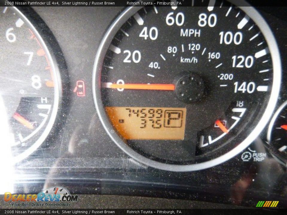 2008 Nissan Pathfinder LE 4x4 Silver Lightning / Russet Brown Photo #10