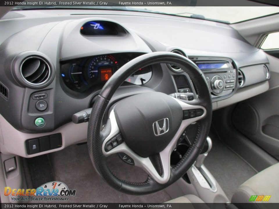 2012 Honda Insight EX Hybrid Frosted Silver Metallic / Gray Photo #11