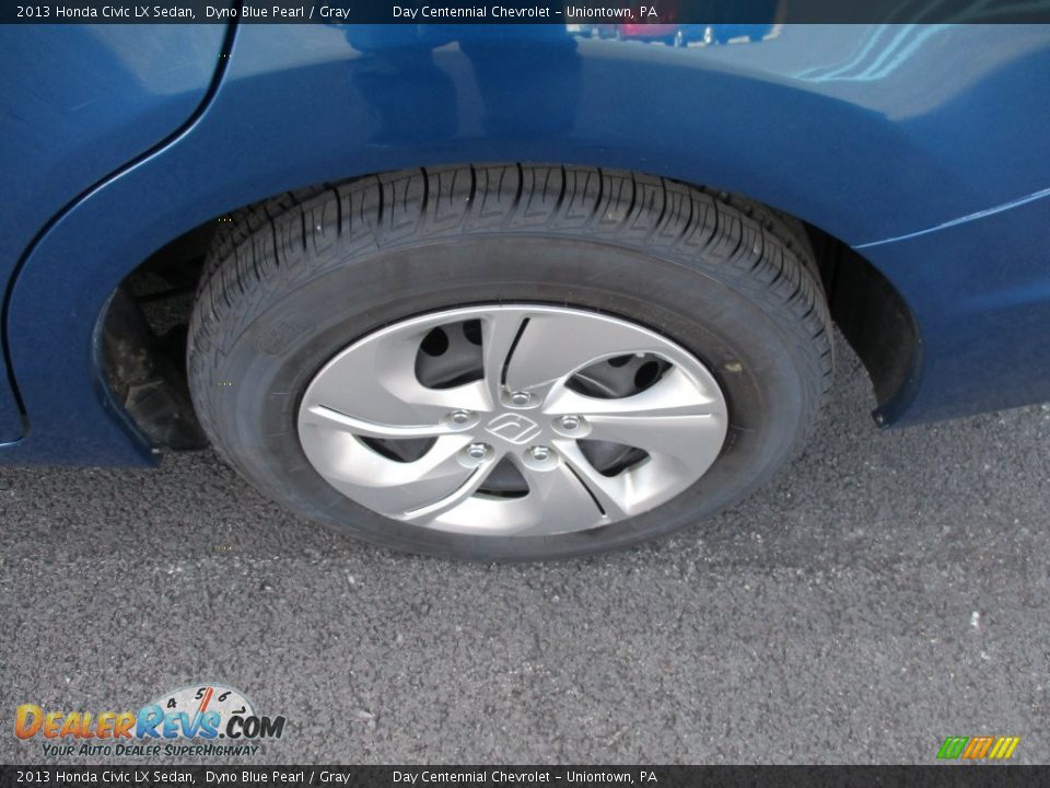 2013 Honda Civic LX Sedan Dyno Blue Pearl / Gray Photo #3