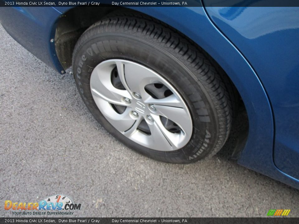 2013 Honda Civic LX Sedan Dyno Blue Pearl / Gray Photo #8