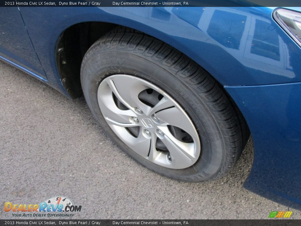 2013 Honda Civic LX Sedan Dyno Blue Pearl / Gray Photo #10