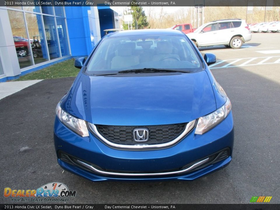 2013 Honda Civic LX Sedan Dyno Blue Pearl / Gray Photo #11