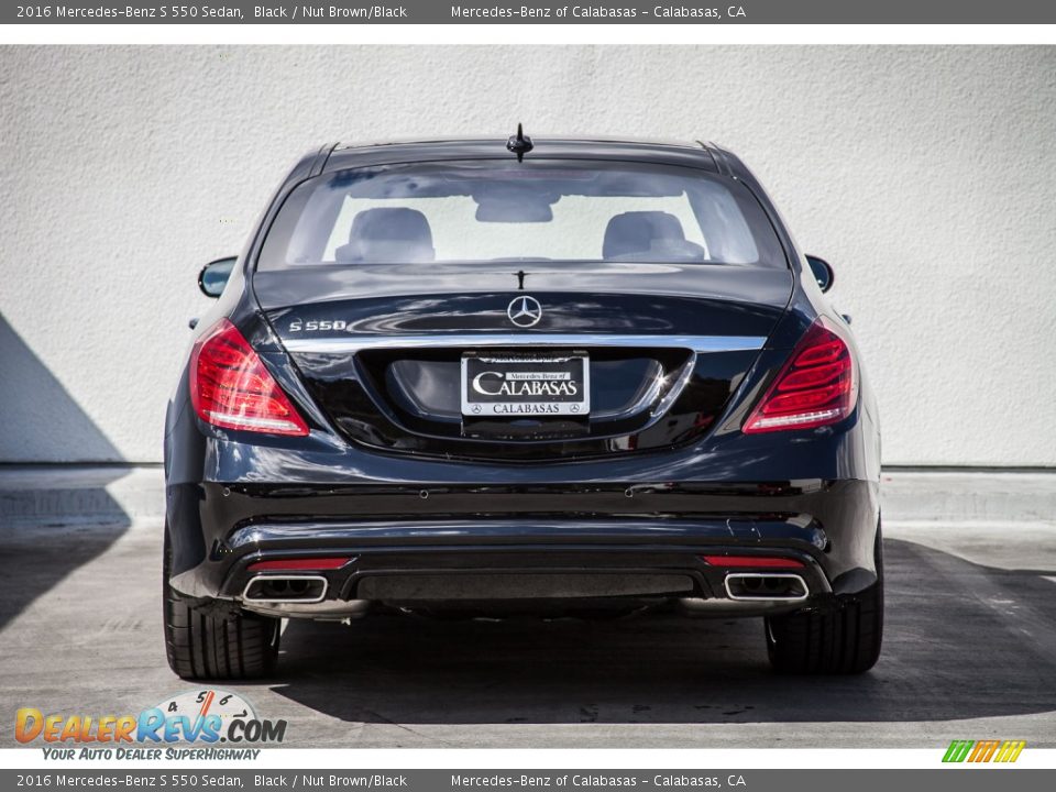 2016 Mercedes-Benz S 550 Sedan Black / Nut Brown/Black Photo #3