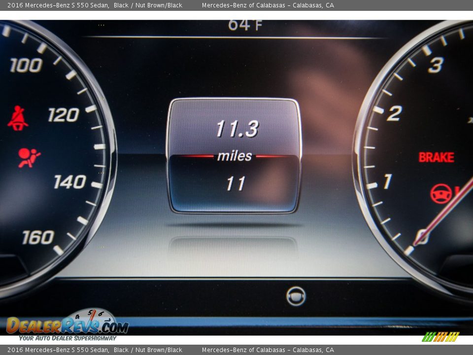 2016 Mercedes-Benz S 550 Sedan Black / Nut Brown/Black Photo #6