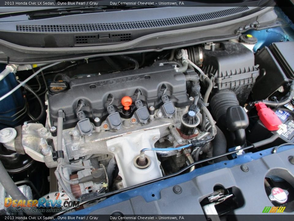 2013 Honda Civic LX Sedan Dyno Blue Pearl / Gray Photo #17