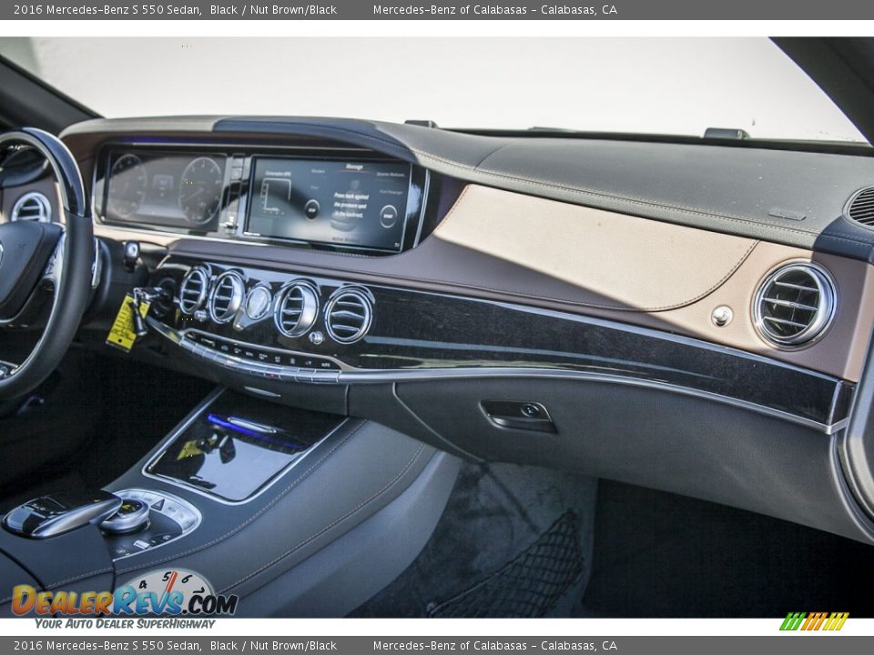 2016 Mercedes-Benz S 550 Sedan Black / Nut Brown/Black Photo #8