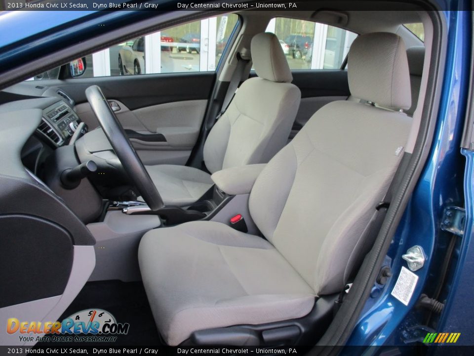 2013 Honda Civic LX Sedan Dyno Blue Pearl / Gray Photo #19