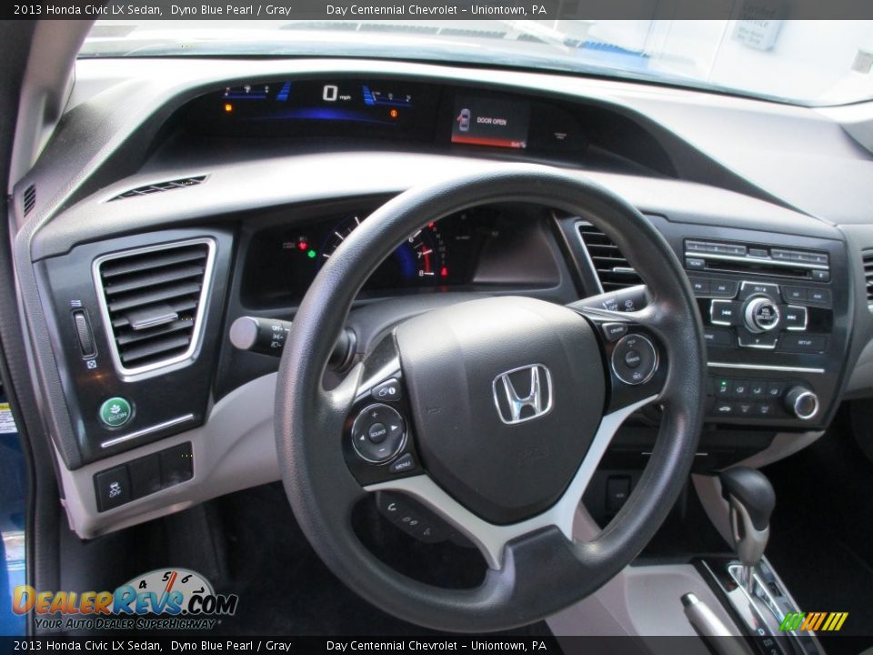 2013 Honda Civic LX Sedan Dyno Blue Pearl / Gray Photo #22