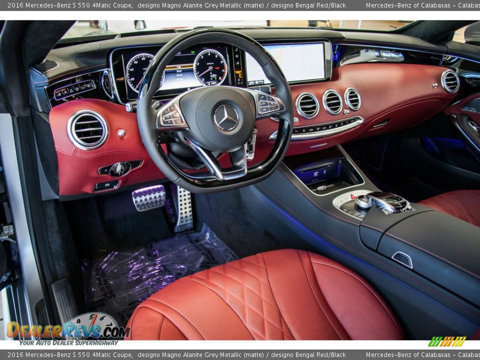 designo Bengal Red/Black Interior - 2016 Mercedes-Benz S 550 4Matic Coupe Photo #6