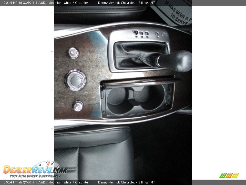 2014 Infiniti QX60 3.5 AWD Moonlight White / Graphite Photo #15