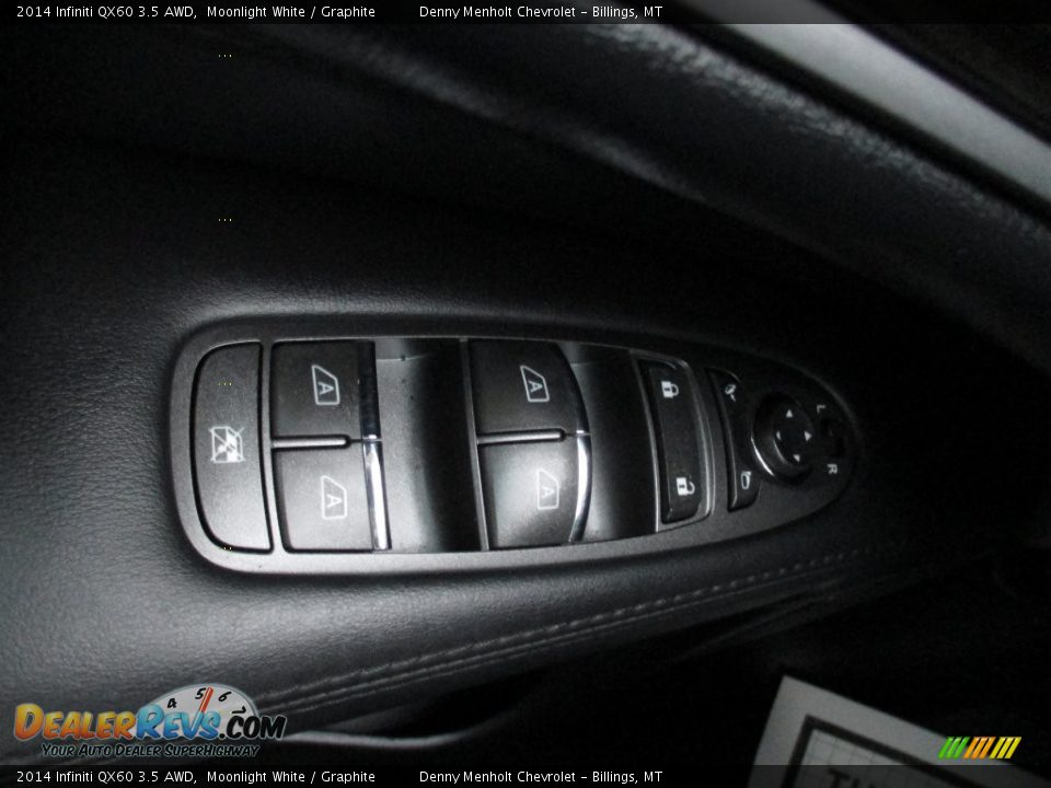 2014 Infiniti QX60 3.5 AWD Moonlight White / Graphite Photo #18