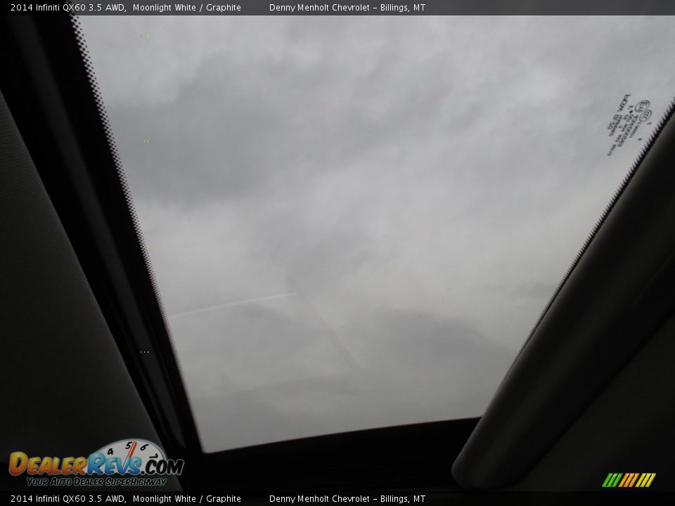 2014 Infiniti QX60 3.5 AWD Moonlight White / Graphite Photo #19