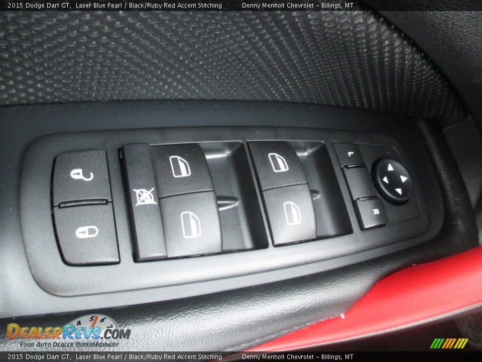 2015 Dodge Dart GT Laser Blue Pearl / Black/Ruby Red Accent Stitching Photo #17