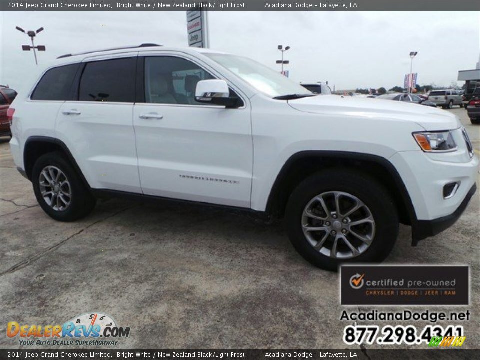 2014 Jeep Grand Cherokee Limited Bright White / New Zealand Black/Light Frost Photo #11