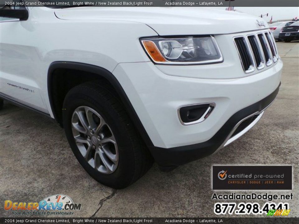 2014 Jeep Grand Cherokee Limited Bright White / New Zealand Black/Light Frost Photo #12