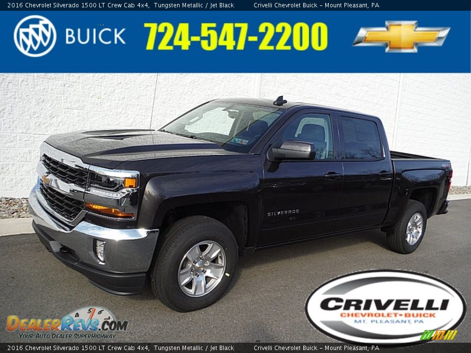 2016 Chevrolet Silverado 1500 LT Crew Cab 4x4 Tungsten Metallic / Jet Black Photo #1