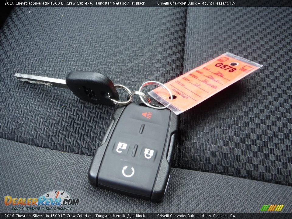 2016 Chevrolet Silverado 1500 LT Crew Cab 4x4 Tungsten Metallic / Jet Black Photo #19