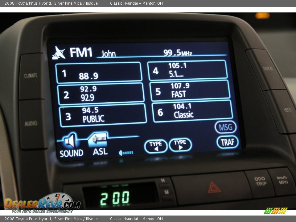 2008 Toyota Prius Hybrid Silver Pine Mica / Bisque Photo #9