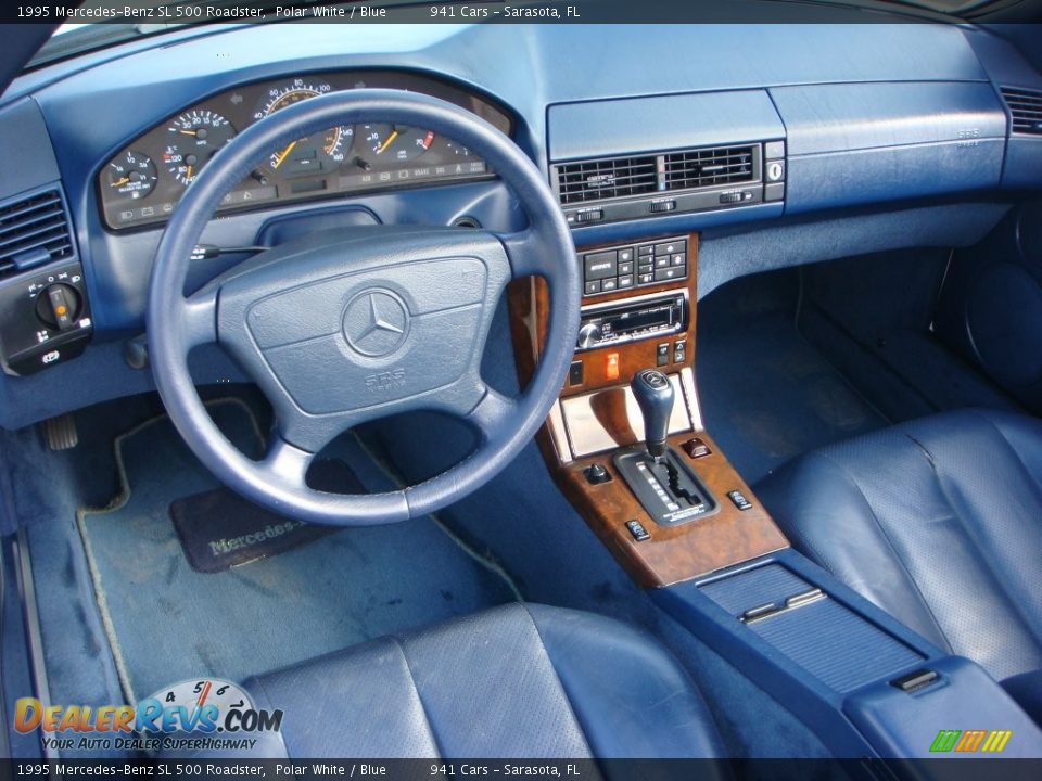 Blue Interior - 1995 Mercedes-Benz SL 500 Roadster Photo #17