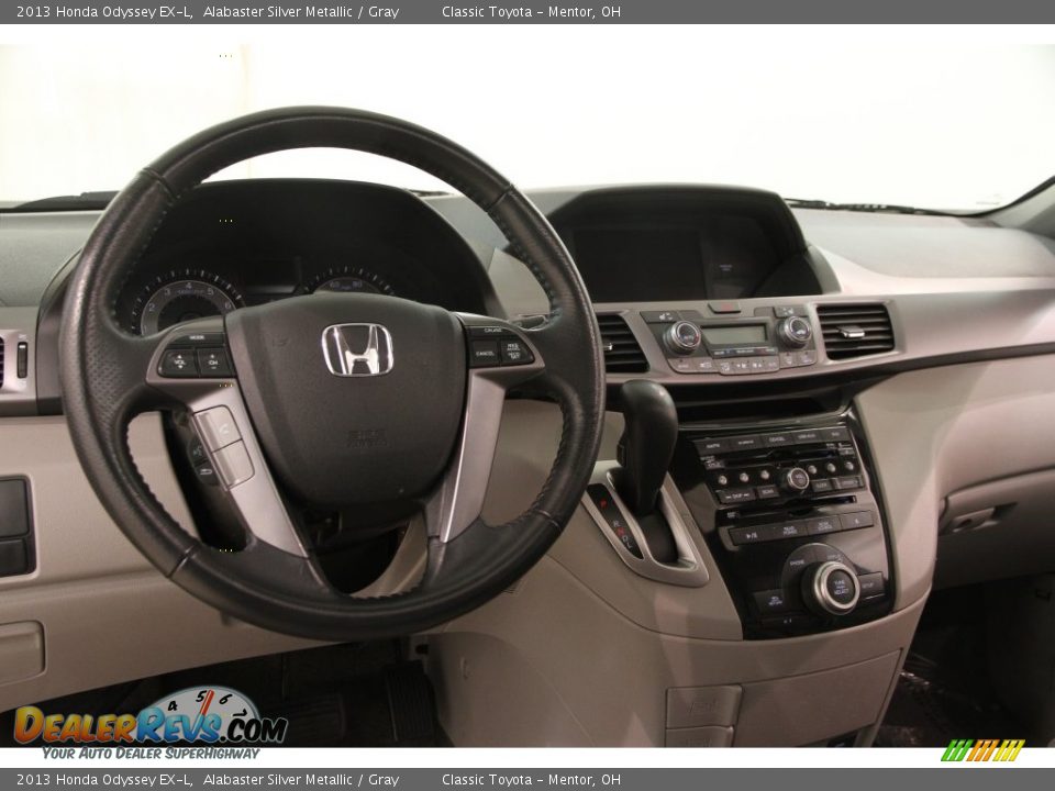 2013 Honda Odyssey EX-L Alabaster Silver Metallic / Gray Photo #8