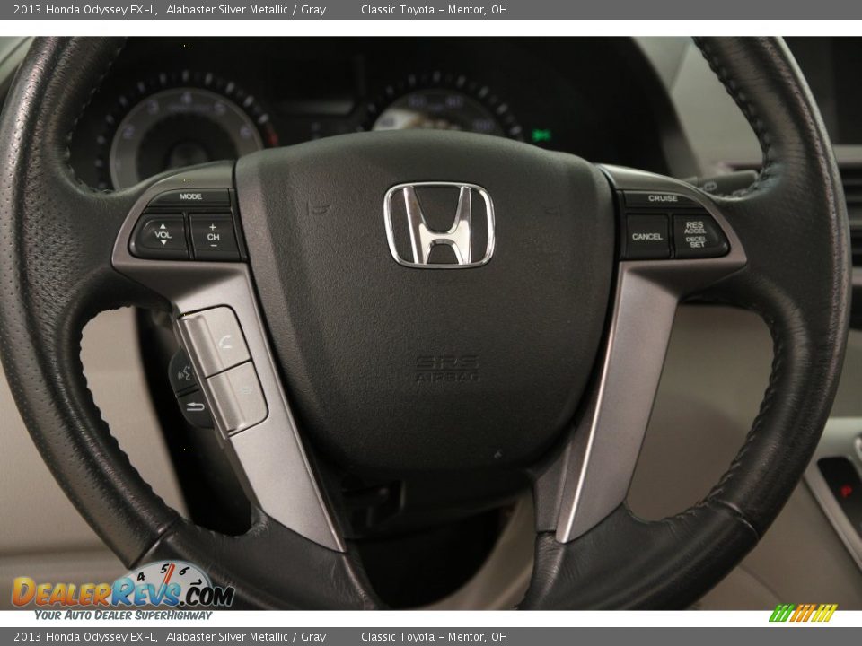 2013 Honda Odyssey EX-L Alabaster Silver Metallic / Gray Photo #9