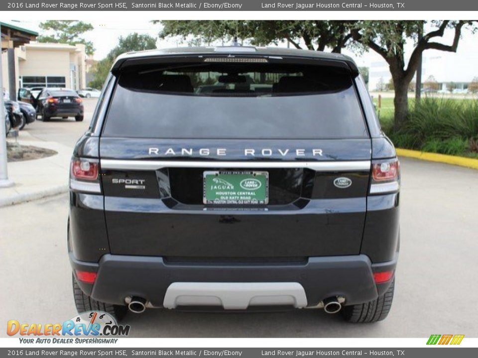 2016 Land Rover Range Rover Sport HSE Santorini Black Metallic / Ebony/Ebony Photo #10