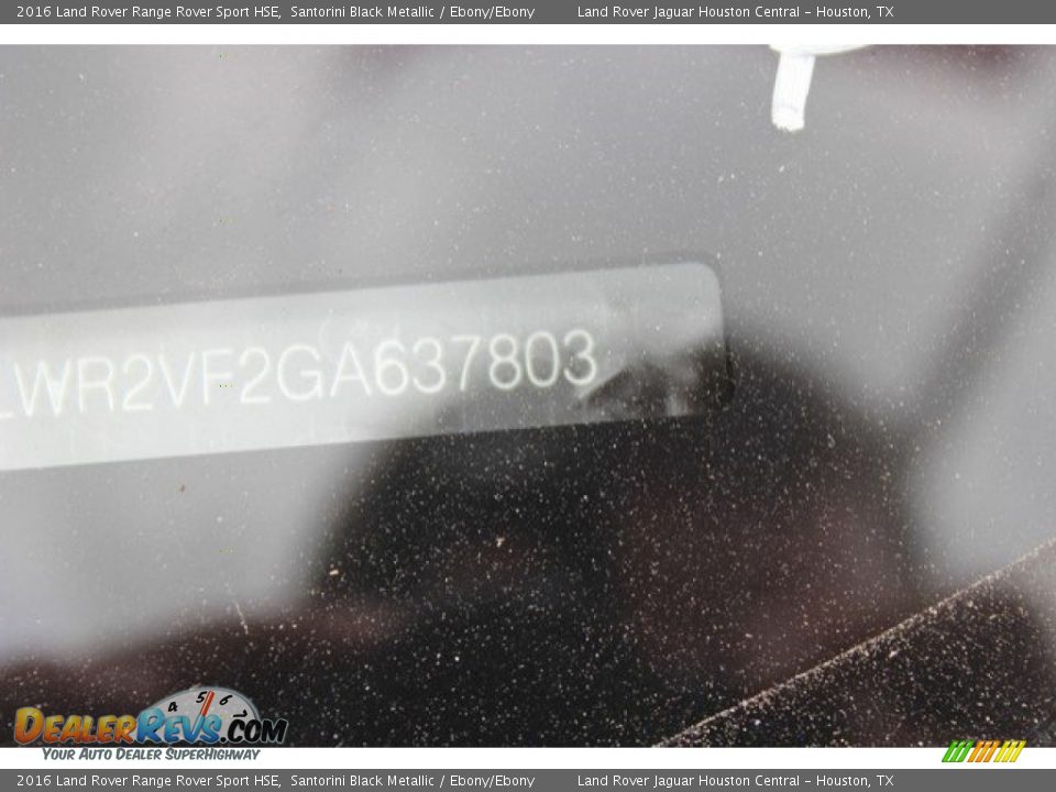 2016 Land Rover Range Rover Sport HSE Santorini Black Metallic / Ebony/Ebony Photo #21