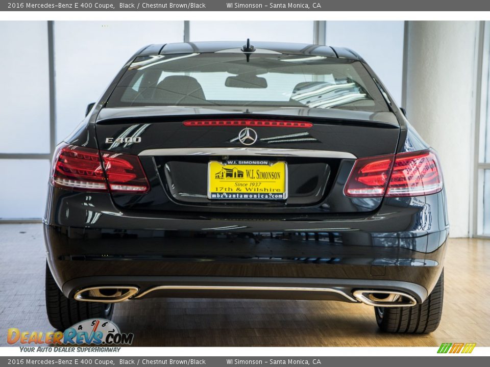 2016 Mercedes-Benz E 400 Coupe Black / Chestnut Brown/Black Photo #4