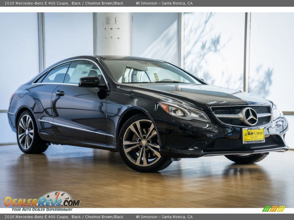 2016 Mercedes-Benz E 400 Coupe Black / Chestnut Brown/Black Photo #12