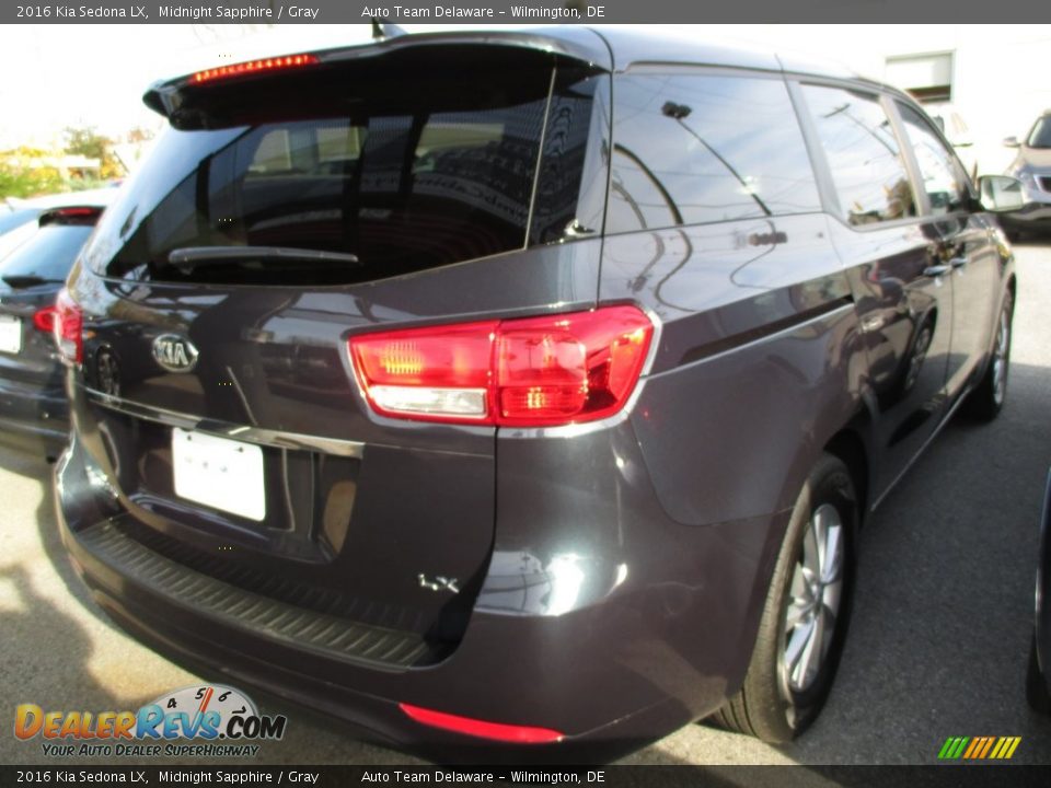 2016 Kia Sedona LX Midnight Sapphire / Gray Photo #3