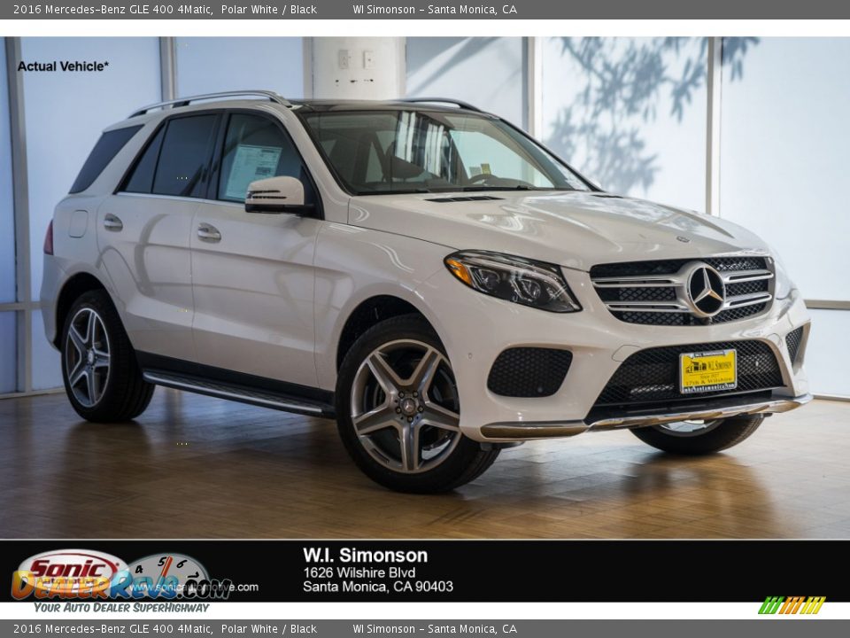 2016 Mercedes-Benz GLE 400 4Matic Polar White / Black Photo #1
