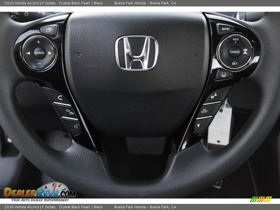 2016 Honda Accord LX Sedan Crystal Black Pearl / Black Photo #9