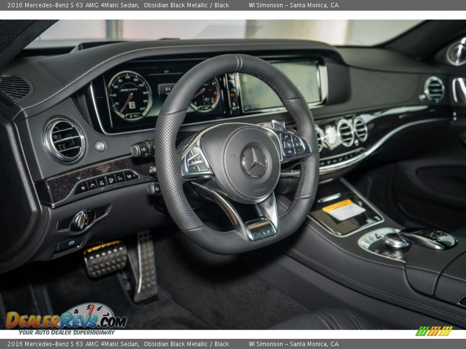 Black Interior - 2016 Mercedes-Benz S 63 AMG 4Matic Sedan Photo #6