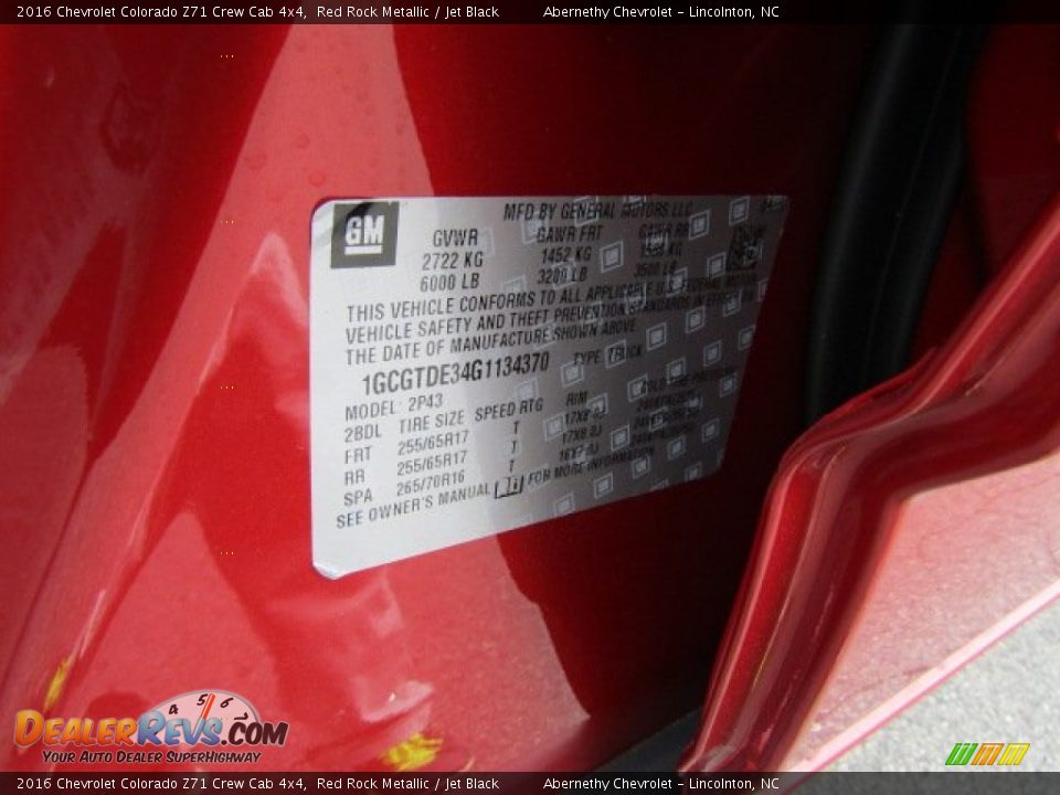 2016 Chevrolet Colorado Z71 Crew Cab 4x4 Red Rock Metallic / Jet Black Photo #23
